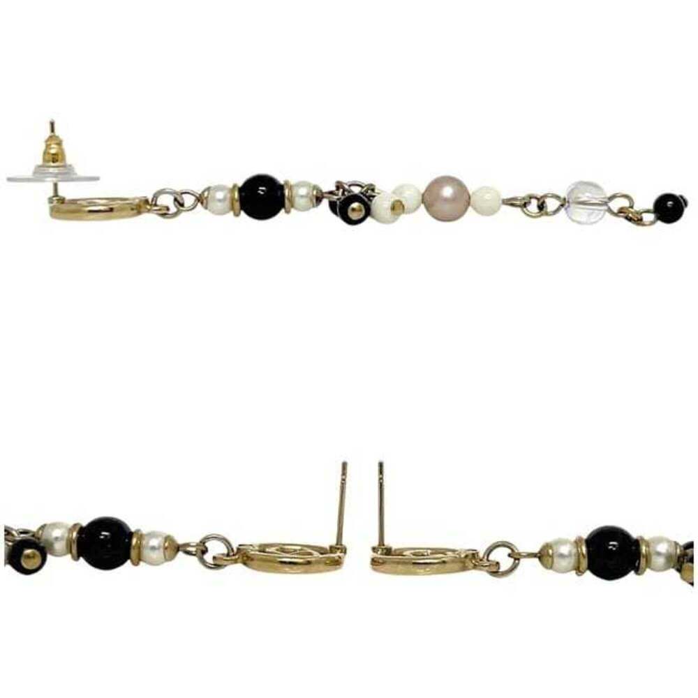 CHANEL Black Pearl Logo Earrings - Picture 4 of 11